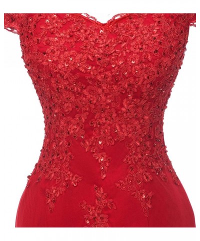 Off Shoulder Mermaid Long Lace Beaded Prom Dress Corset Evening Gowns Fuchsia $50.92 Dresses