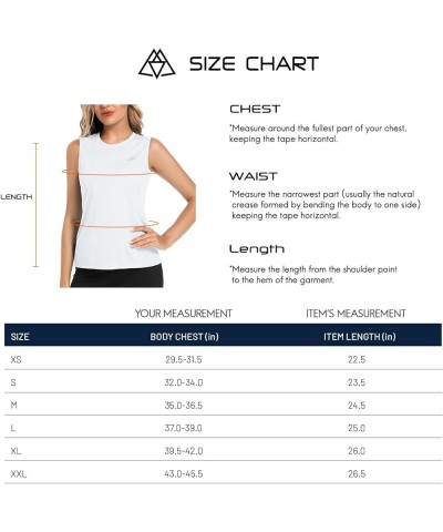 Women's Athletic Tanks Tops-Dry Fit Sleeveless UPF 50+ Sun Protection Muscle Shirts for Workout Running Hiking White $10.99 A...