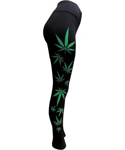 Weed Woke Leggings Green $21.86 Leggings