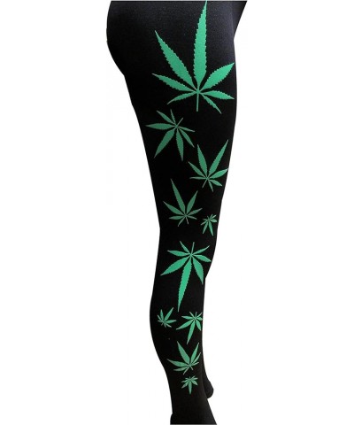 Weed Woke Leggings Green $21.86 Leggings