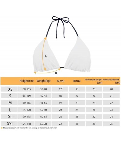 Women Two Piece Bikini Set Sexy Swimwear Halter String Triangle Swimsuits Bathing Suits Christmas Tree With Music Notes $9.03...