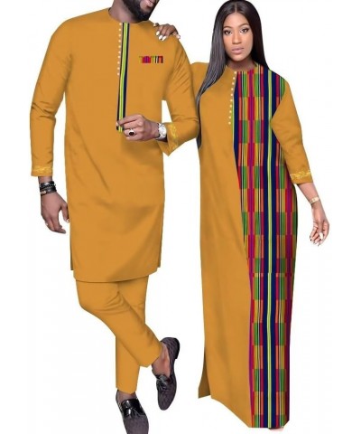 African Couples Clothes Patchwork African Clothing for Men and African Dresses for Women Dashiki Lover Outfits Women Un-5 $24...