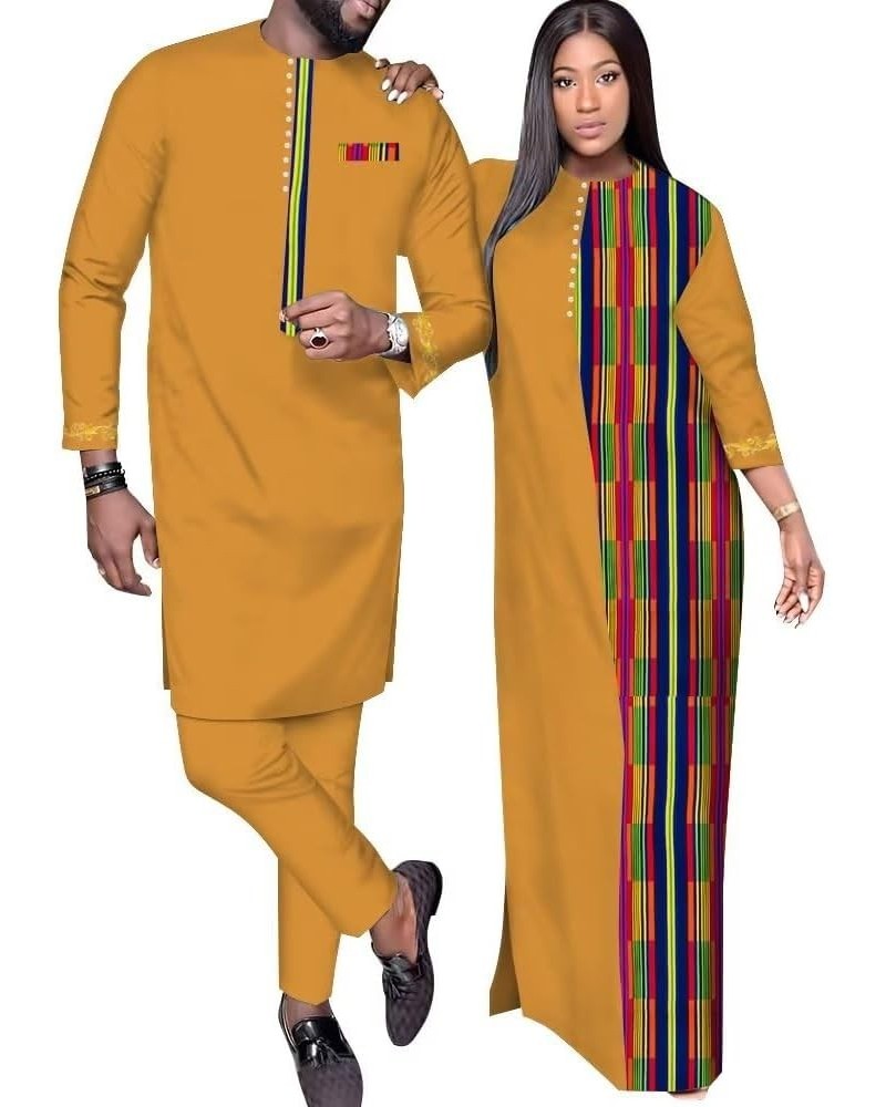 African Couples Clothes Patchwork African Clothing for Men and African Dresses for Women Dashiki Lover Outfits Women Un-5 $24...