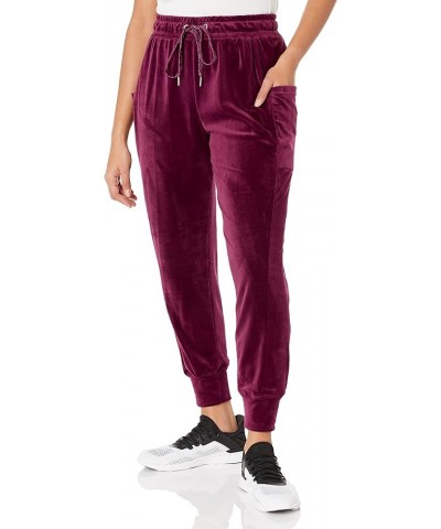 Women's Velour Rib Knit Jogger with Drawstring Waist Tawny Port 33 $18.54 Activewear