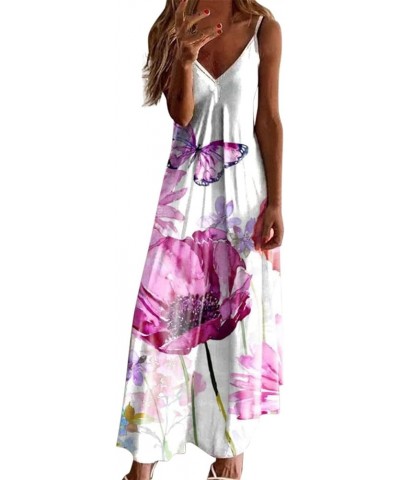 Maxi Dresses Women Spaghetti Strap Casual Long Dress Camo Graphic Boho Dress Sleeveless Hawaiian Beach Dress Vacation T-red $...