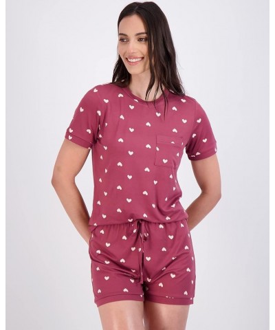 4 Piece: Women's Short Sleeve Top with Shorts Pajama Set – Ultra-Soft Lounge & Sleepwear (Available In Plus) Regular Size Set...