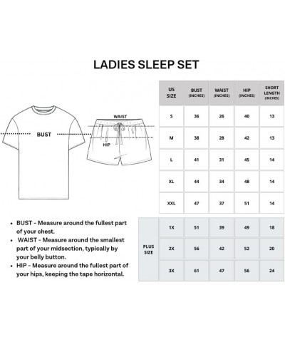 4 Piece: Women's Short Sleeve Top with Shorts Pajama Set – Ultra-Soft Lounge & Sleepwear (Available In Plus) Regular Size Set...