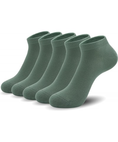 Ultra-Thin Comfort Viscose Bamboo Mesh Ankle Socks for Women -Breathable Lightweight Low-Cut Socks 5 Pairs Green $13.19 Activ...