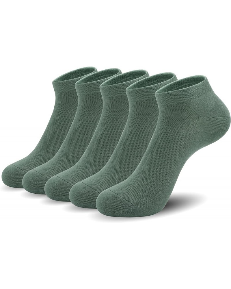 Ultra-Thin Comfort Viscose Bamboo Mesh Ankle Socks for Women -Breathable Lightweight Low-Cut Socks 5 Pairs Green $13.19 Activ...