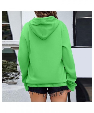 Sweatshirts For Women Solid Color Pullover Hooded Sweatshirt Tops Fleece Long Sleeve Fashion Sweatshirt Green $13.79 Jackets