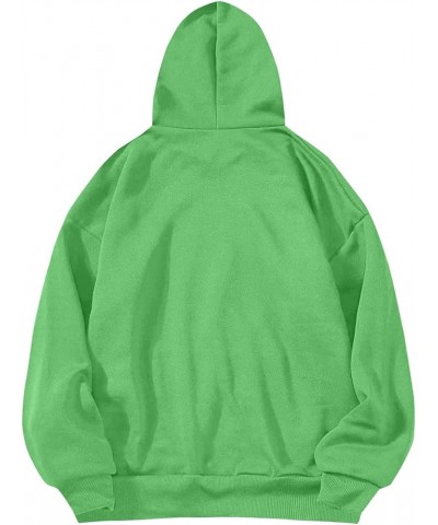 Sweatshirts For Women Solid Color Pullover Hooded Sweatshirt Tops Fleece Long Sleeve Fashion Sweatshirt Green $13.79 Jackets