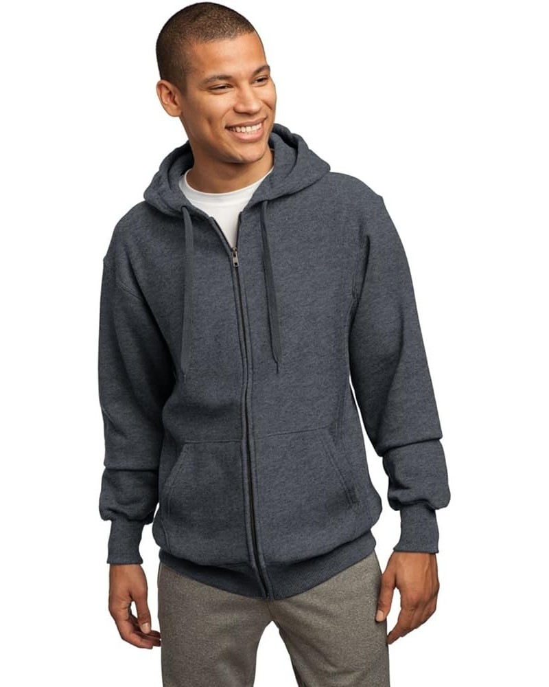 Sport Tek Men's Super Heavyweight Full Zip Hooded Graphite Heather $27.31 Hoodies & Sweatshirts