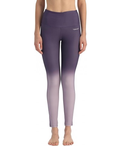 UPF 50+ High Waist Women's Swim Pants Swim Leggings Swimming Tights Rash Guard Pants Sun Protective Purple Gradient $16.00 Sw...