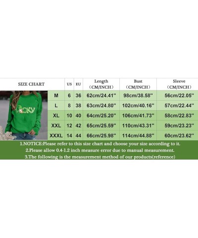 St Patricks Day Shirt Women Long Sleeve Pullover Tops Loose Fit Casual Tuncis Crewneck Sweatshirt Tees Blouses A-02-black $10...