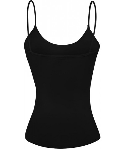 Women's Camisole Built in Bra Wireless Fabric Support Short Cami Black $7.93 Tanks