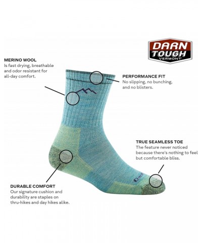 Darn Tough Women's Hiker Micro Crew Midweight with Cushion Sock (Style 1903) - Forest, Large $15.27 Activewear