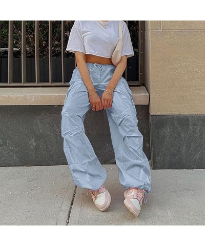 Parachute Pants for Women, Cargo Pants Women Baggy, Y2K Low Waist Wide Leg Baggy Pants… Light Blue 253 $8.83 Pants