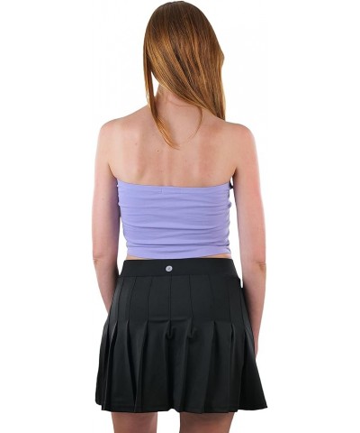 Women's Cotton-Spandex Blend Stretchy Tube Top Cropped Tube Top - Digital Violet $9.87 Tanks