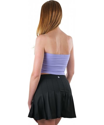 Women's Cotton-Spandex Blend Stretchy Tube Top Cropped Tube Top - Digital Violet $9.87 Tanks