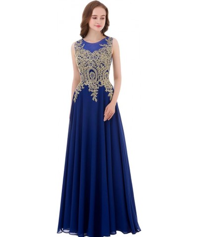 Gold Lace A Line Long Chiffon Women Formal Corset Prom Evening Dresses Fuchsia $38.85 Dresses