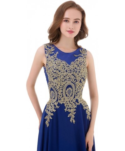 Gold Lace A Line Long Chiffon Women Formal Corset Prom Evening Dresses Fuchsia $38.85 Dresses