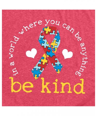 Autism Awareness Shirt Women : Be Kind Autism T Shirts Puzzle Graphic Autistic Support Tee Autism Acceptance Tops Pink $13.73...