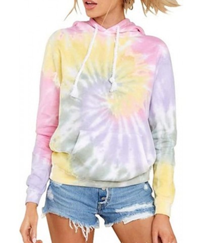 Tie Dye Hoodies for Women Long Sleeve Drawstring Tie Dye Sweatshirts Casual Pullover Lightweight Tops with Pocket A3 Style 03...