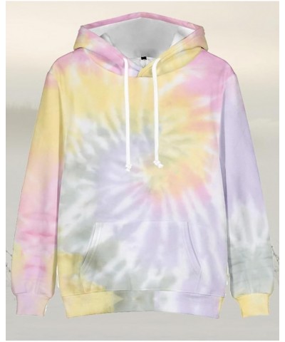 Tie Dye Hoodies for Women Long Sleeve Drawstring Tie Dye Sweatshirts Casual Pullover Lightweight Tops with Pocket A3 Style 03...