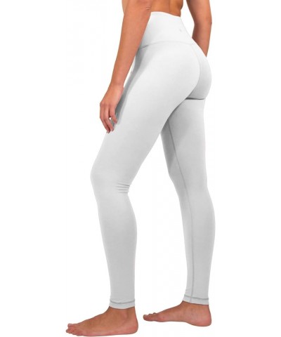 High Waist Squat Proof Interlink Leggings for Women White $17.33 Activewear