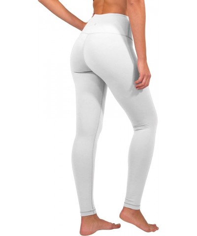 High Waist Squat Proof Interlink Leggings for Women White $17.33 Activewear