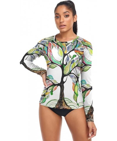 Spiral Tie Dye Women's Rash Guard Shirts Long Sleeve UPF 50+ Swim Shirts Womens Swimsuits for Swim Running Outdoor Multi10 $1...