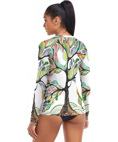 Spiral Tie Dye Women's Rash Guard Shirts Long Sleeve UPF 50+ Swim Shirts Womens Swimsuits for Swim Running Outdoor Multi10 $1...