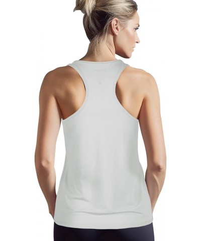 Womens Active Tank Tops Quick Dry Running Athletic Workout Racerback Scoop Neck Tanks Sleeveless Exercise Tops Light Grey $10...