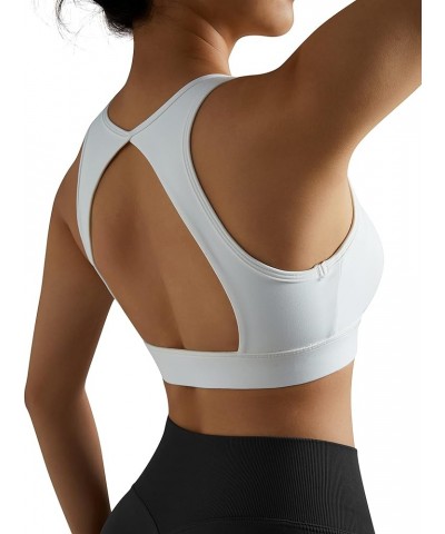 Sports Bras for Women Fitness Cross Back Padded Workout Yoga Bra Tops Yd015-white $15.25 Lingerie