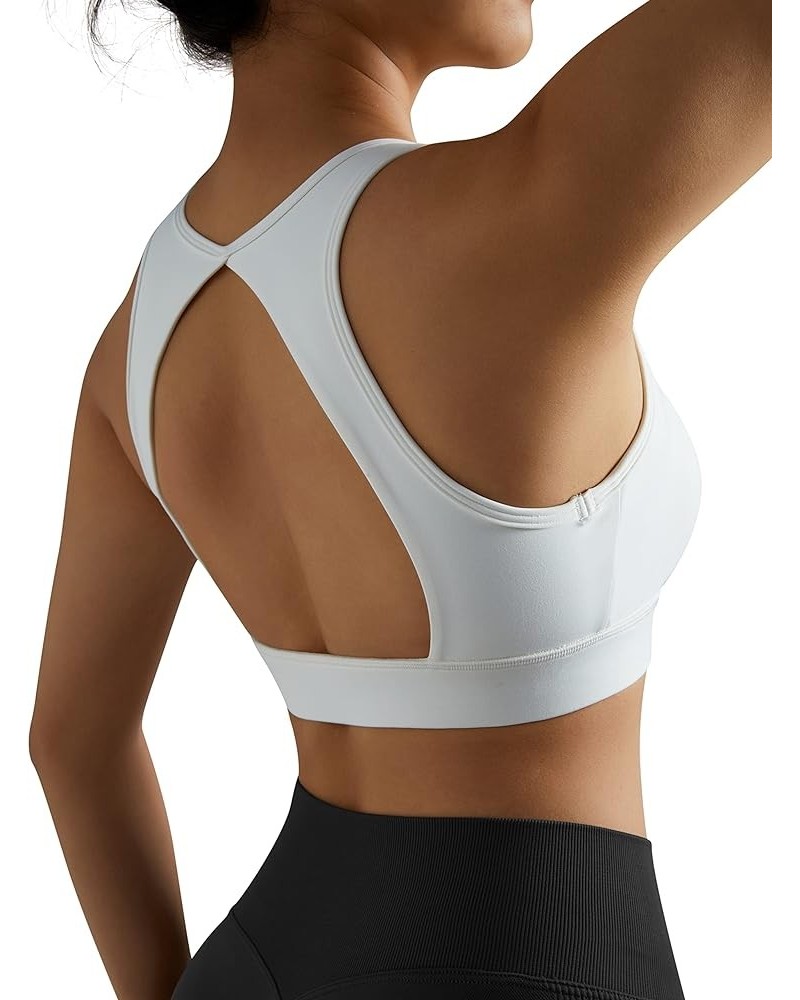 Sports Bras for Women Fitness Cross Back Padded Workout Yoga Bra Tops Yd015-white $15.25 Lingerie