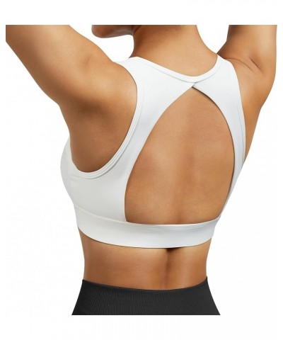 Sports Bras for Women Fitness Cross Back Padded Workout Yoga Bra Tops Yd015-white $15.25 Lingerie