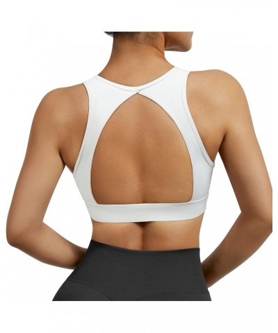 Sports Bras for Women Fitness Cross Back Padded Workout Yoga Bra Tops Yd015-white $15.25 Lingerie