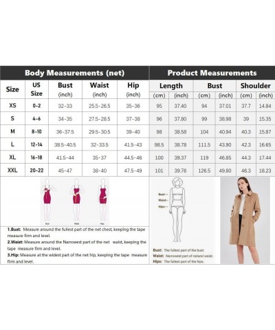 Women's Elegant Single Breasted Pea Coat Long Sleeve Winter Wool Blend Overcoat Long Jackets Off-white $24.40 Coats