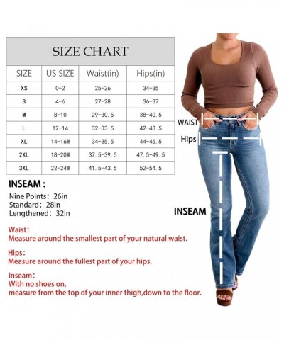 Holy Grail Tummy Control Bootcut Jeans, Holy Grail Bootcut Jeans, High Rise Stretchy Women Bootcut Jeans - Classic Fit Blue-l...