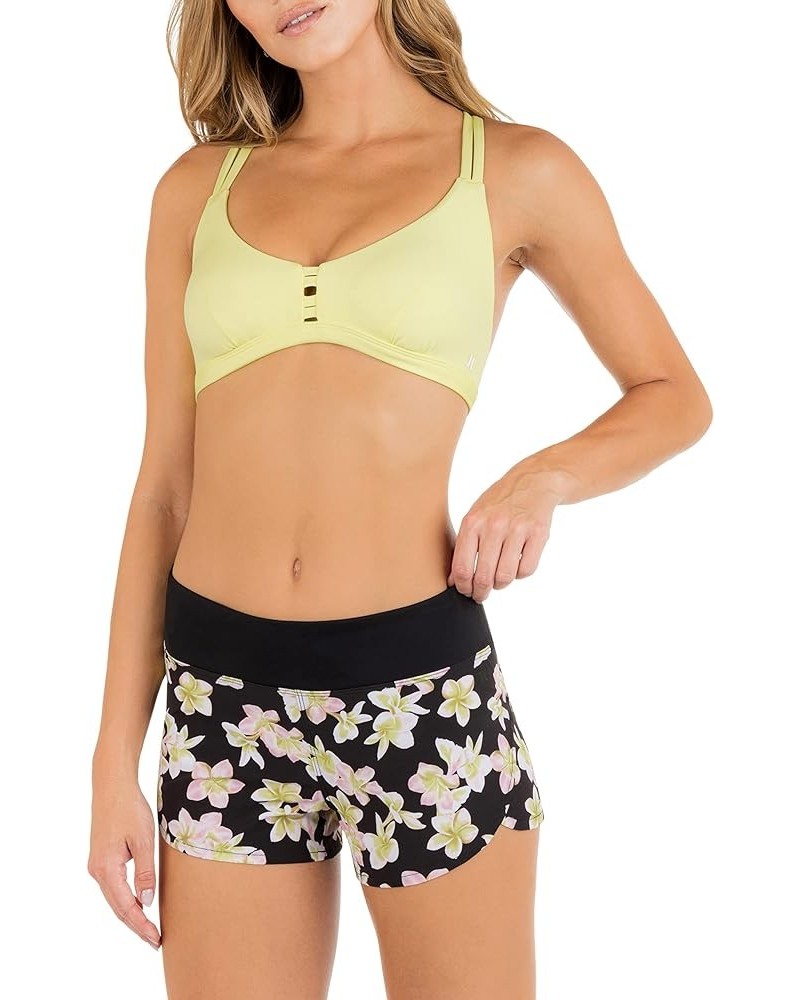 Women's Standard 2.5" Soft Waistband Boardshort Plumeria $24.84 Swimsuits