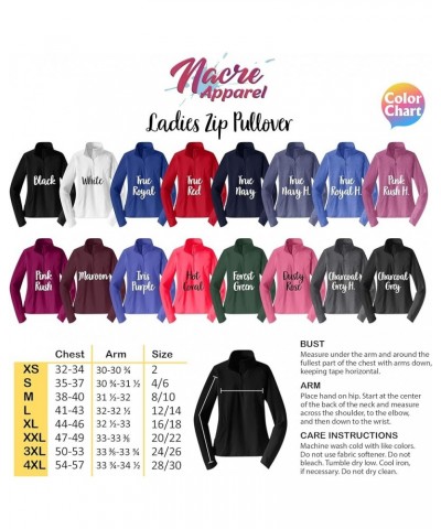 Personalized Embroidered Zip Pullover Custom Add Your Text Half Zip Sport Sweatshirt for Women Navy $25.14 Activewear