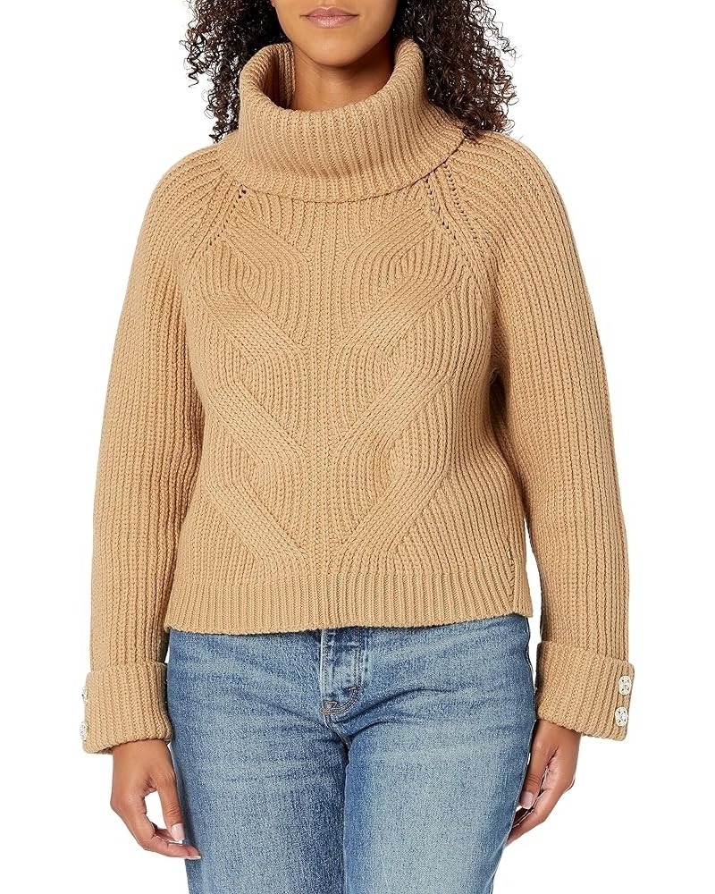 Women's Long Lois Rolled Up Sleeve Sweater Toasted Taupe Multi $46.32 Sweaters