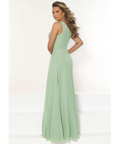 One Shoulder Bridesmaid Dresses for Women Chiffon Split Formal Dress for Women with Pockets Champagne $26.40 Dresses