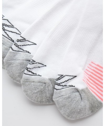 Women's Comfort Cushioned Athletic Quarter Cut Socks (6 Pack) White/Grey Logo $12.49 Activewear