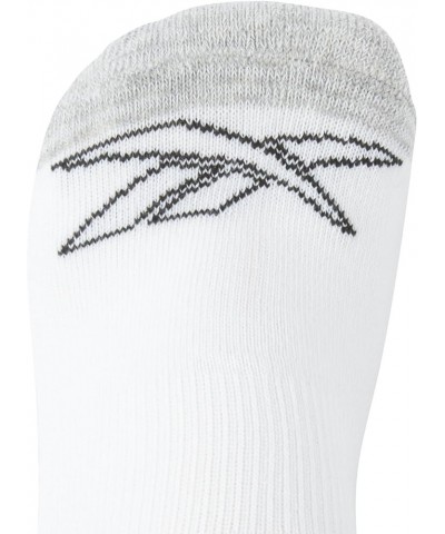 Women's Comfort Cushioned Athletic Quarter Cut Socks (6 Pack) White/Grey Logo $12.49 Activewear