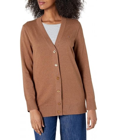 Women's Adaptive Cardigan Sweater with Magnetic Buttons B2732 Brown Heather $19.90 Sweaters