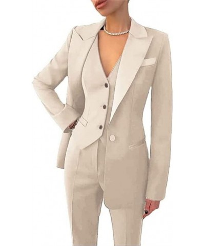 Women Pantsuits Wedding Tuxedos Party Wear Suits Formal Business Suits Beige $47.51 Suits