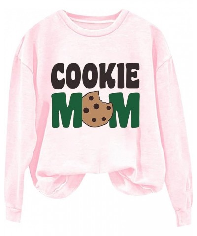 Women's Sweatshirt COOKIE MOM Letter Mom Gift Mama's Tops Mothers Day Easter Fashion Crewneck Long Sleeves Hoodies Rd1-2 $12....