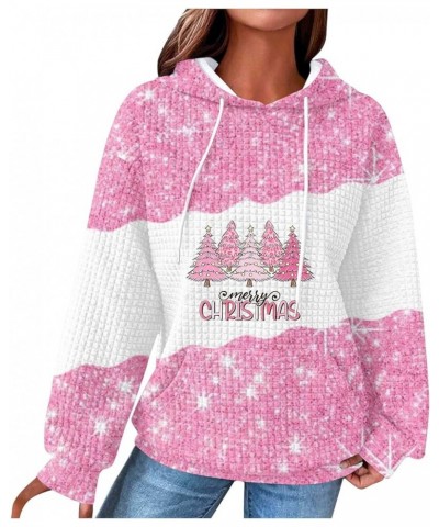 Women Waffle Knit Christmas Sweatshirts Funny Pullover Hoodies Cute Sweater Shirts Trendy Clothes 2023 J18-pink $10.58 Active...