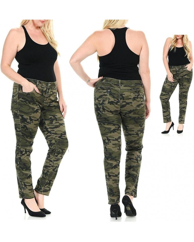 / Rue21 Juniors Womens Plus Size Stretch Army Camo Camouflage Skinny Denim Jeans Pants Plus Size Camouflage Cs009 $17.69 Jeans